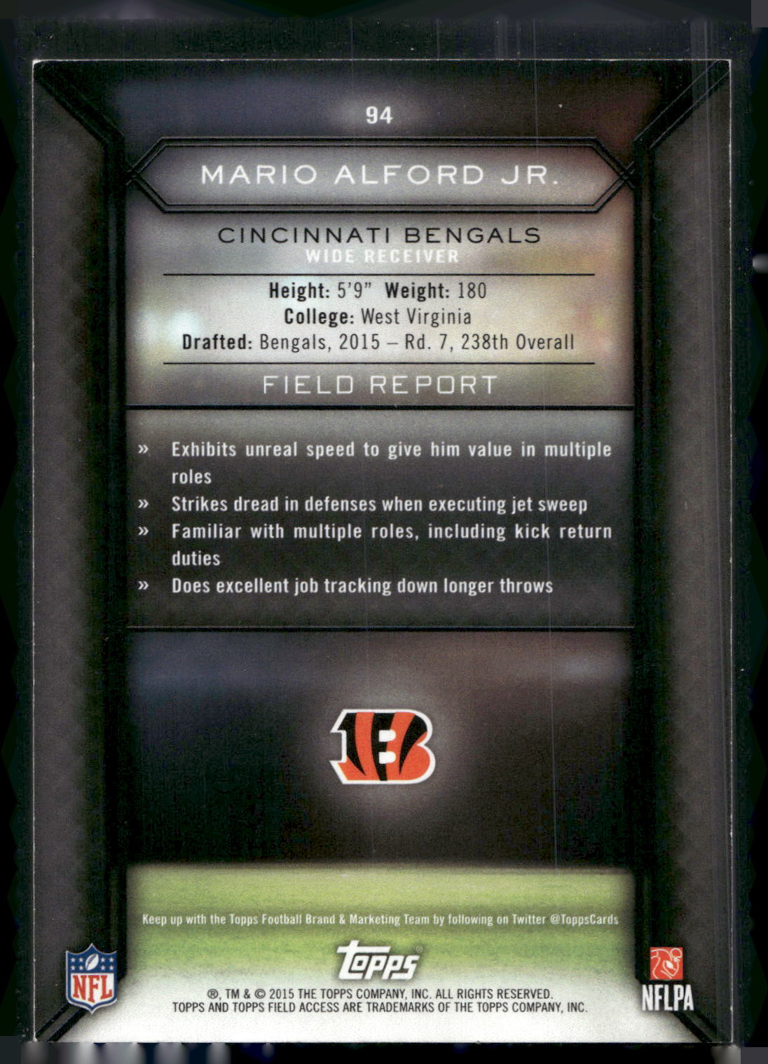 2015 Topps Field Access #94 Mario Alford