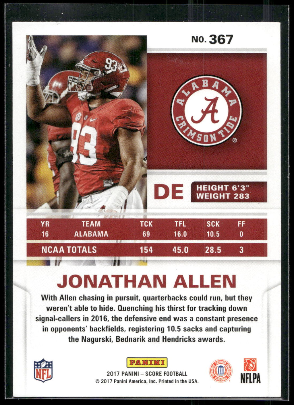 2017 Score #367 Jonathan Allen