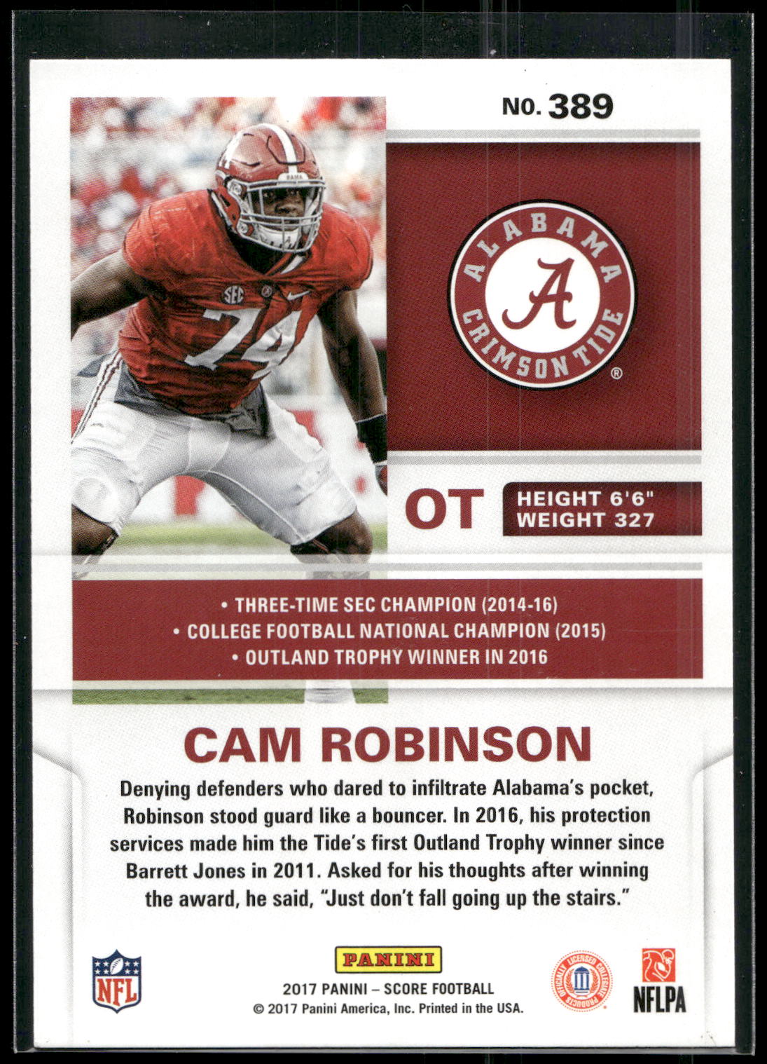 2017 Score #389 Cam Robinson