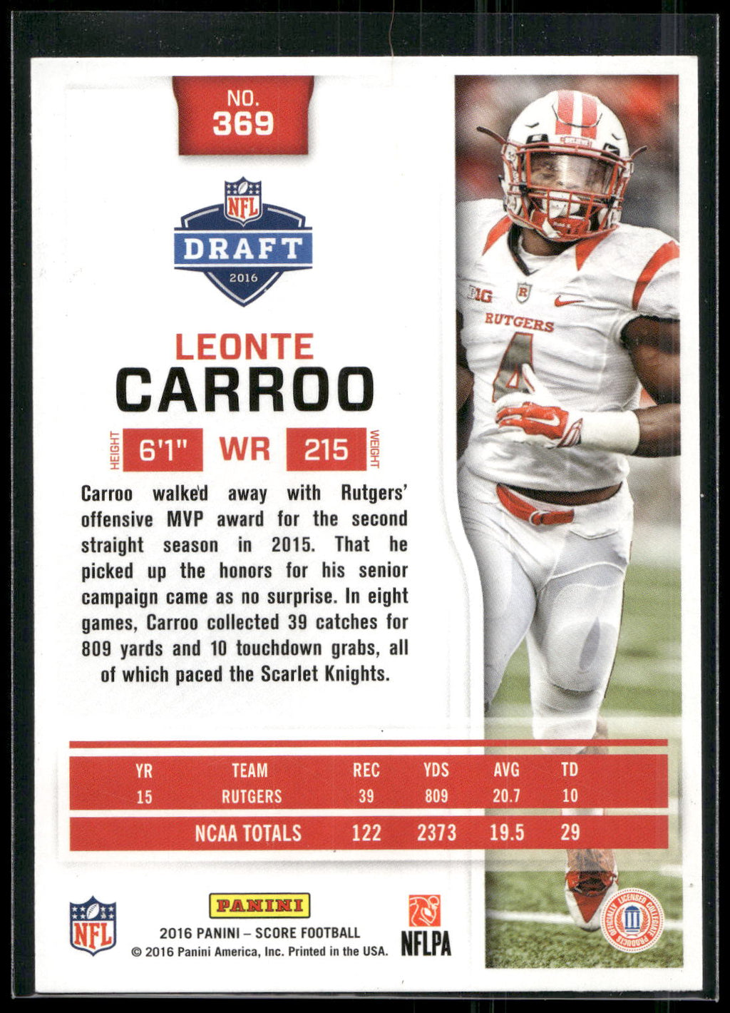 2016 Score #369 Leonte Carroo