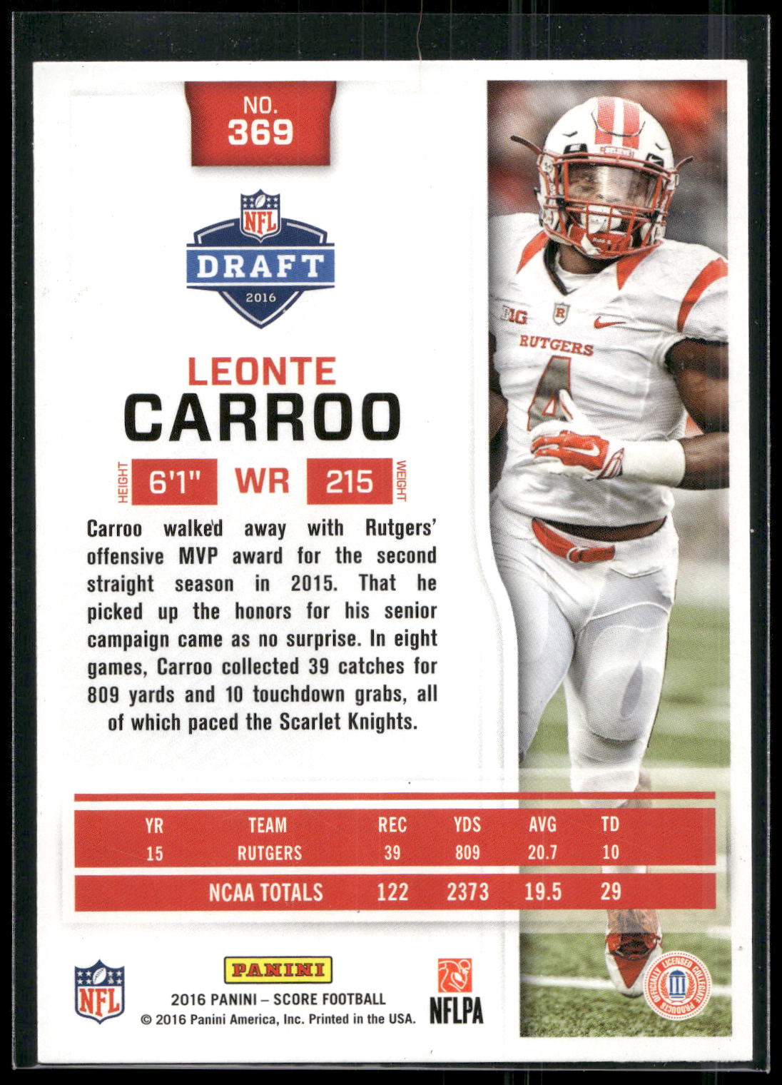 2016 Score #369 Leonte Carroo