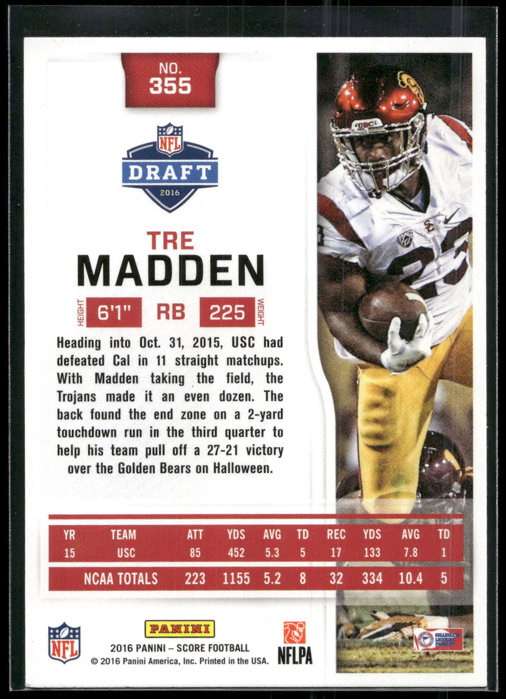 2016 Score #355 Tre Madden