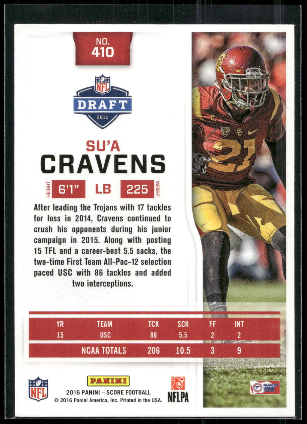 2016 Score #410 Su'a Cravens