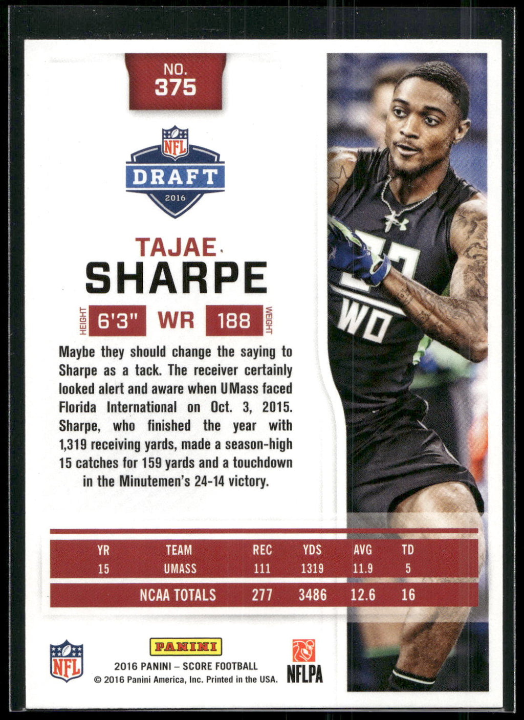 2016 Score #375 Tajae Sharpe