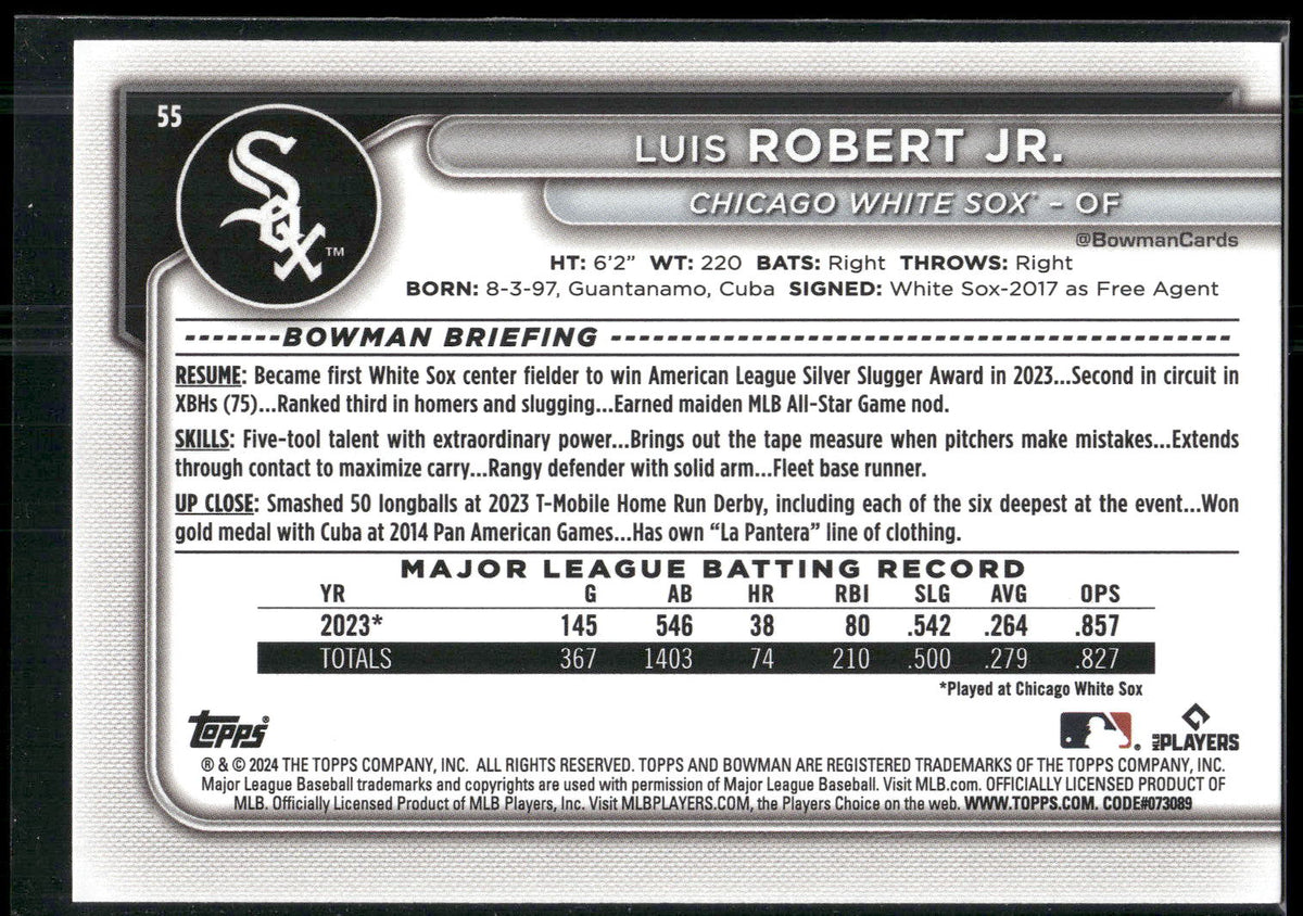 2024 Bowman #55 Luis Robert Jr.