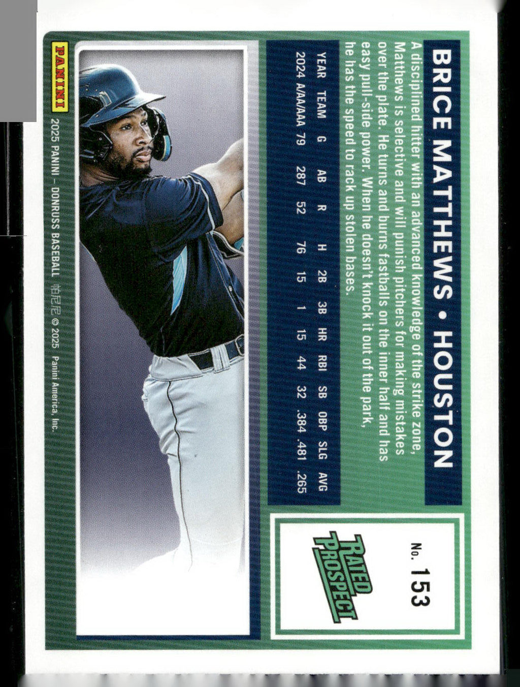2025 Donruss #153 Brice Matthews