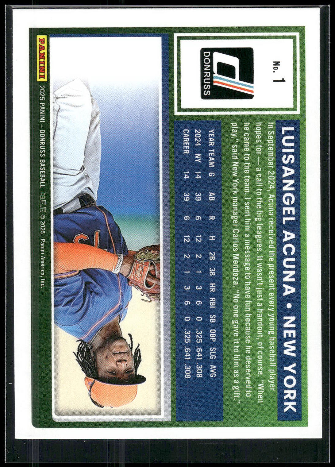 2025 Donruss #1 Luisangel Acuna