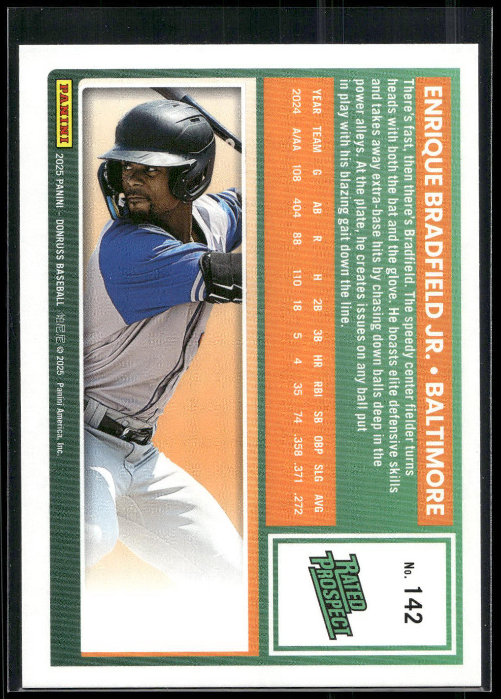 2025 Donruss #142 Enrique Bradfield Jr.