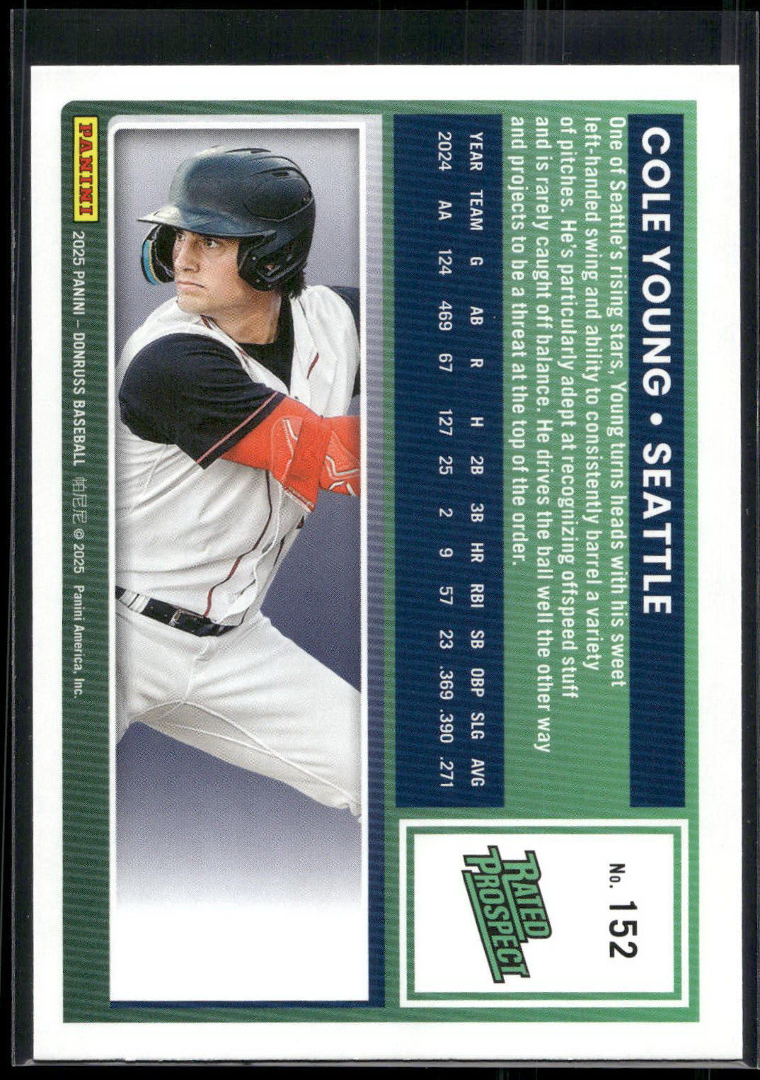 2025 Donruss #152 Cole Young