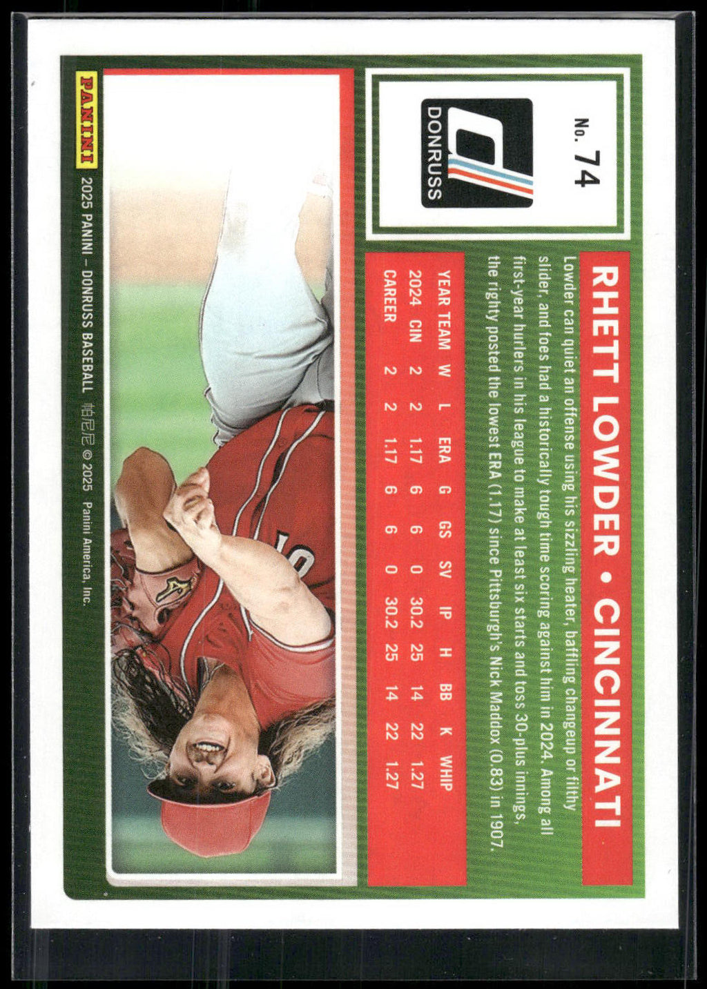 2025 Donruss #74 Rhett Lowder