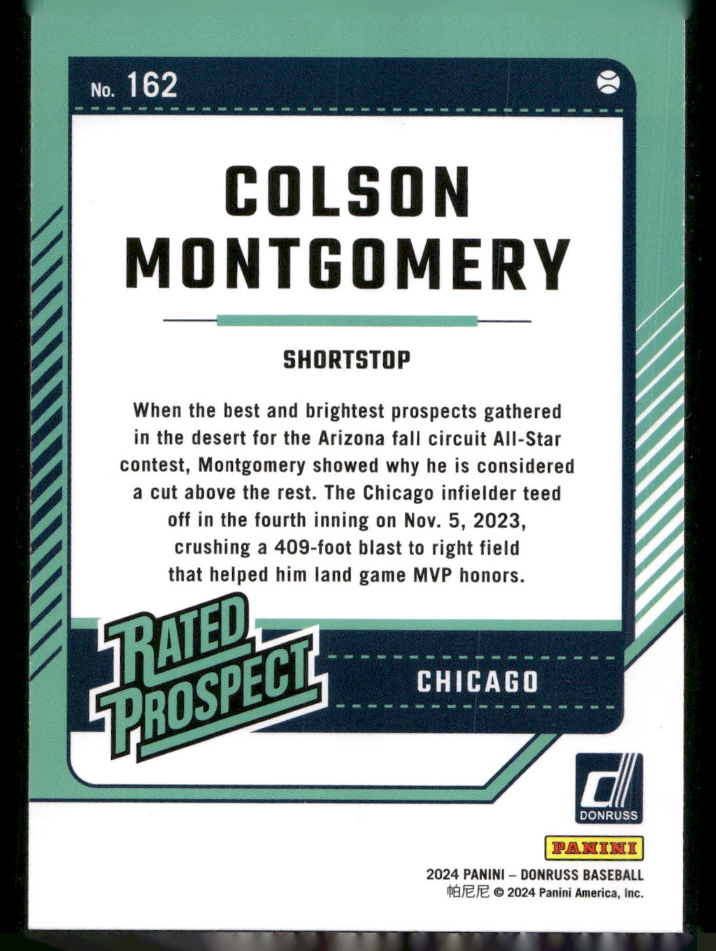 2024 Donruss #162 Colson Montgomery