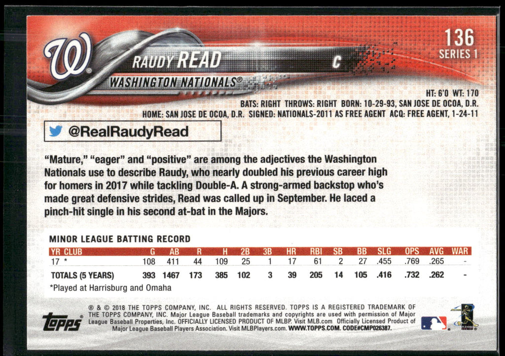 2018 Topps #136 Raudy Read