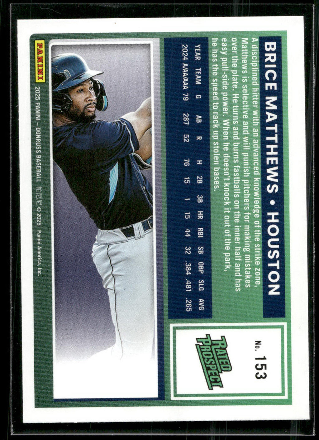 2025 Donruss #153 Brice Matthews