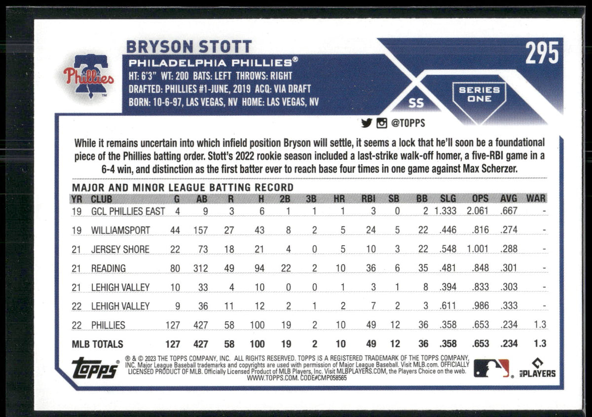 2023 Topps #295 Bryson Stott