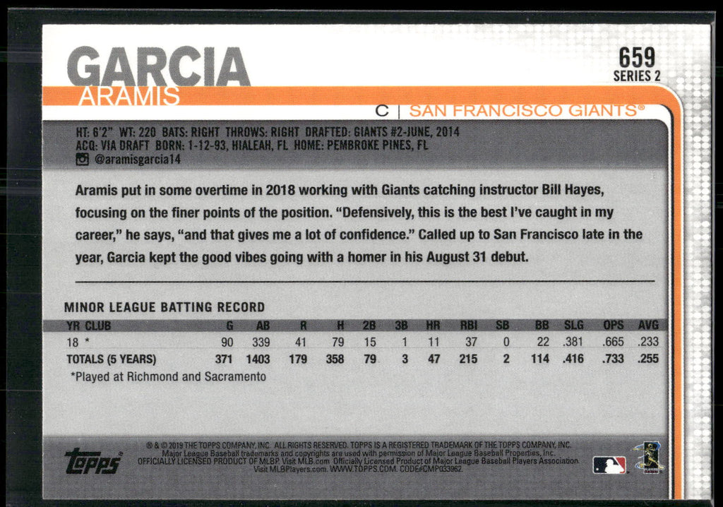 2019 Topps #659 Aramis Garcia