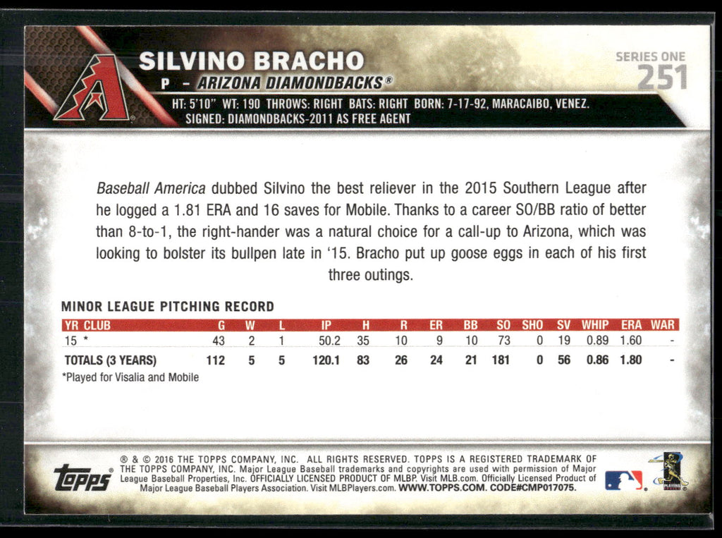 2016 Topps #251 Silvino Bracho