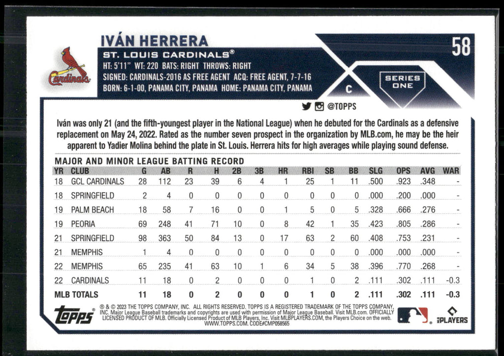 2023 Topps #58 Iván Herrera