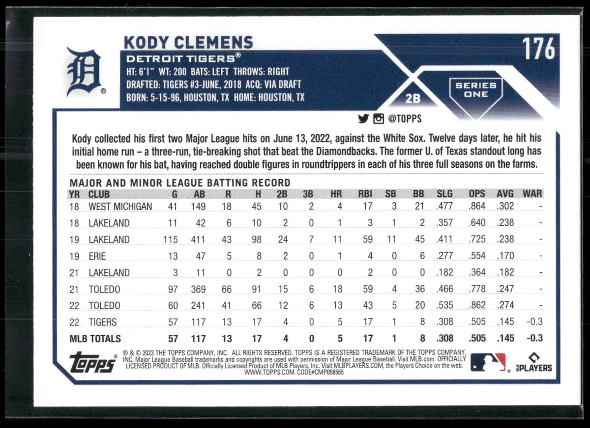 2023 Topps #176 Kody Clemens