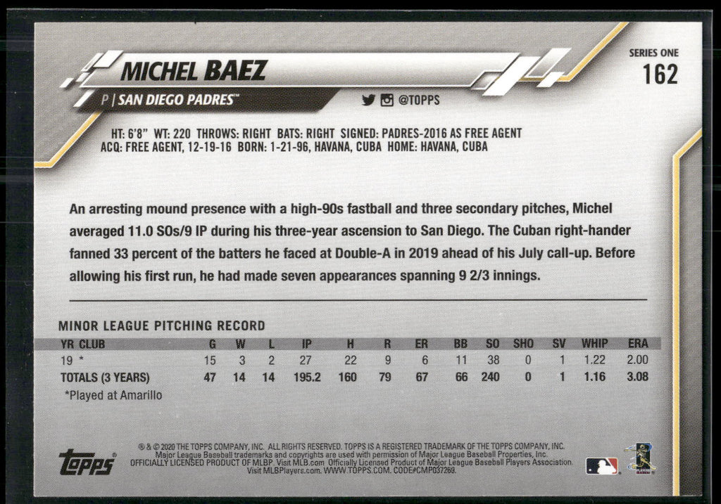 2020 Topps #162 Michel Baez