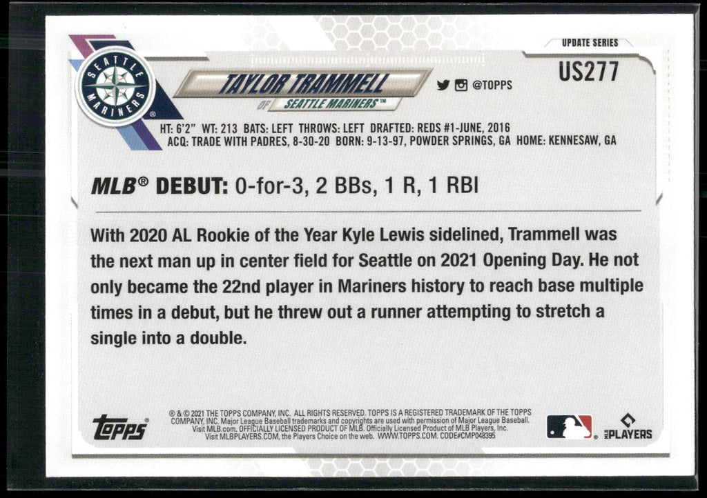 2021 Topps Update #US277 Taylor Trammell