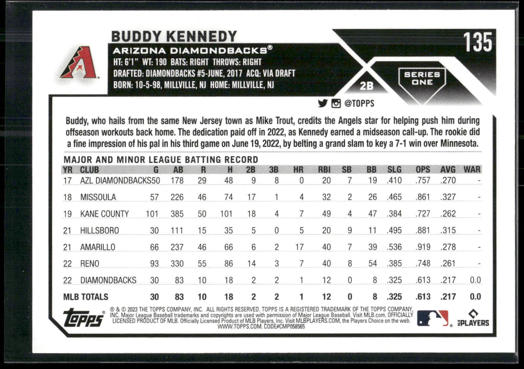 2023 Topps #135 Buddy Kennedy