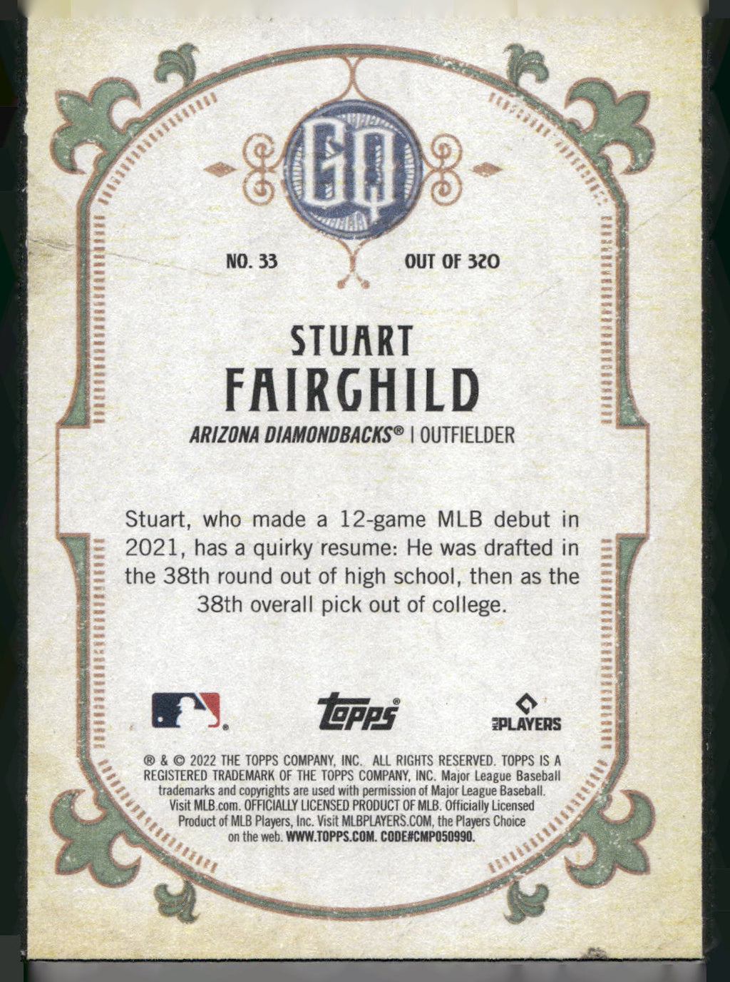 2022 Topps Gypsy Queen #33 Stuart Fairchild
