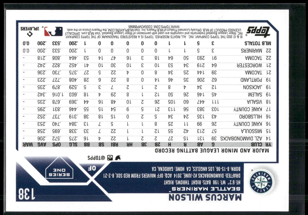 2023 Topps #138 Marcus Wilson