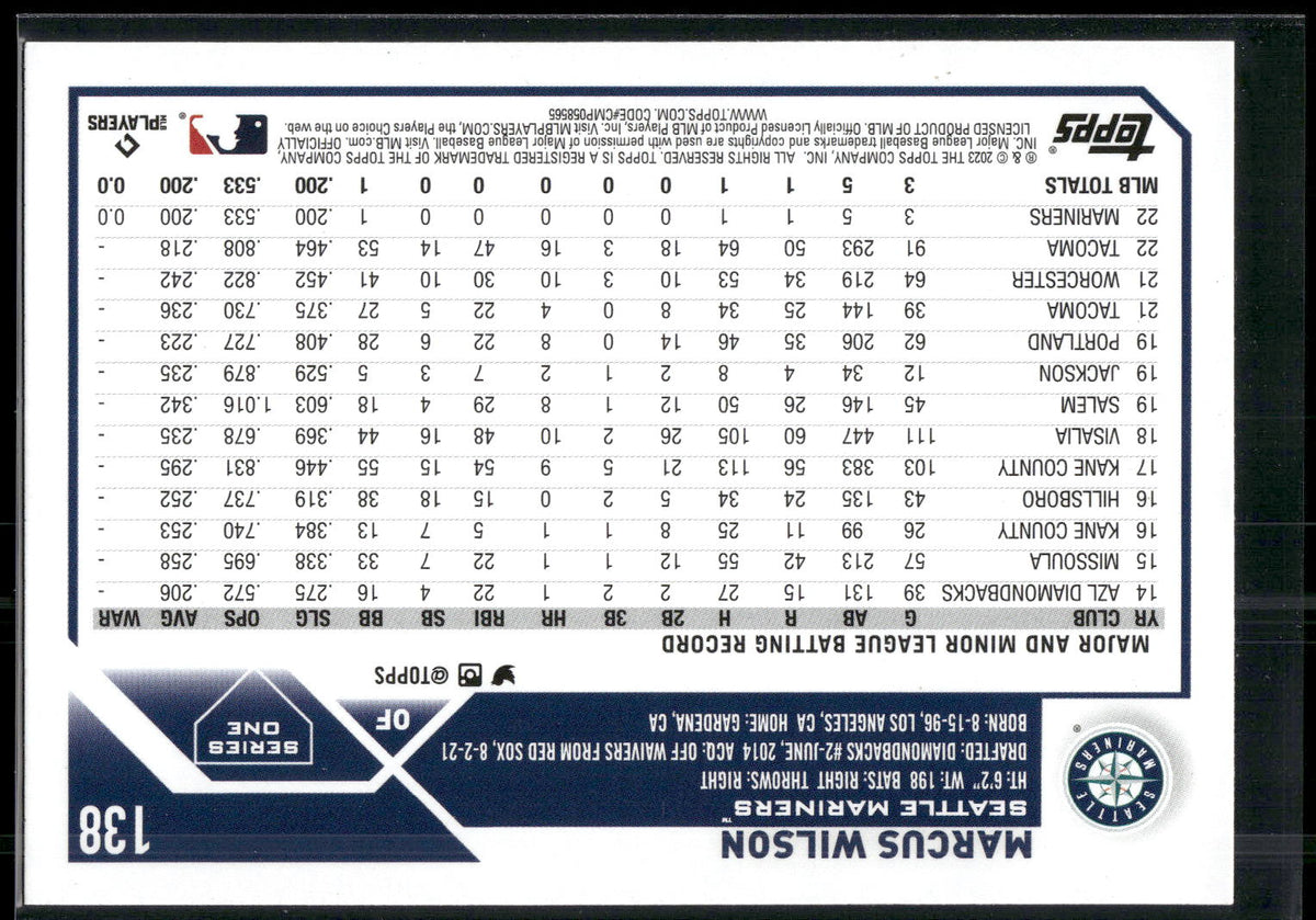 2023 Topps #138 Marcus Wilson