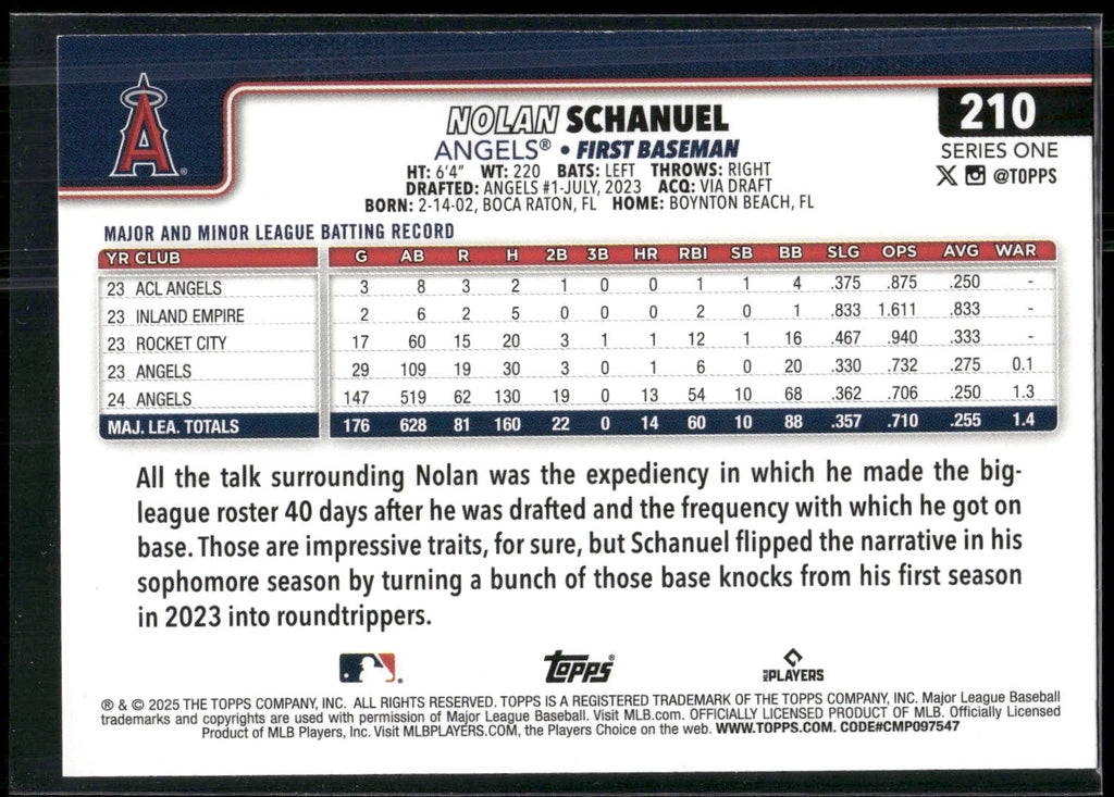 2025 Topps #210 Nolan Schanuel