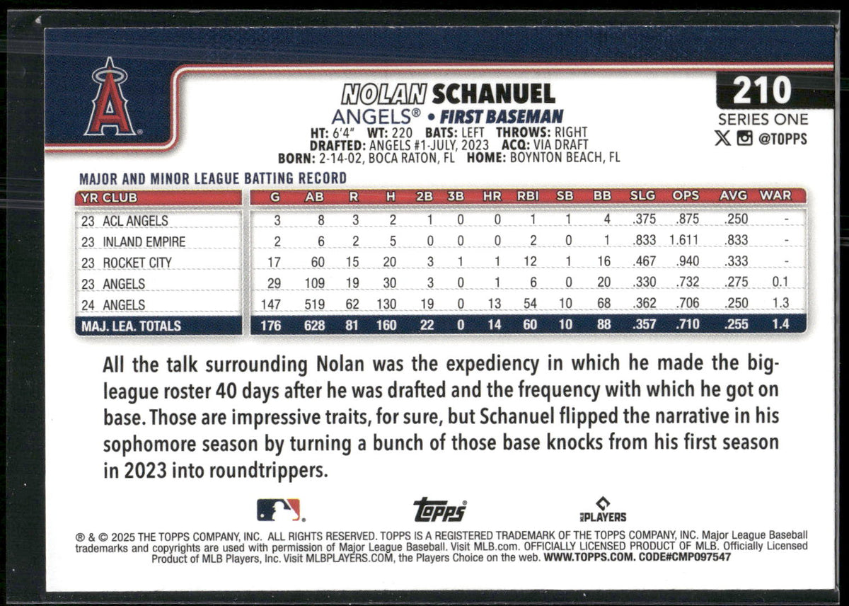 2025 Topps #210 Nolan Schanuel