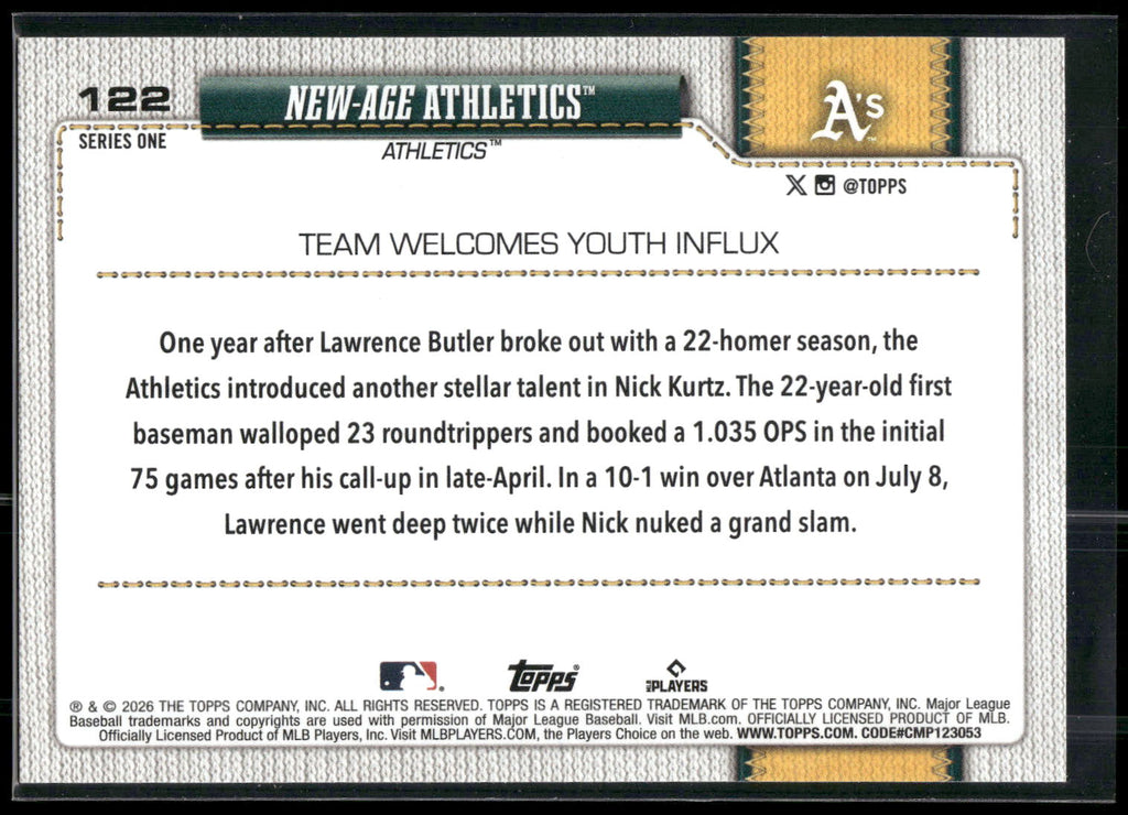 2026 Topps #122 New-Age Athletics