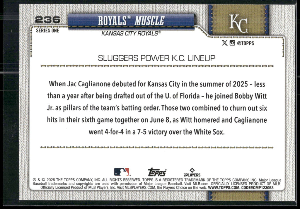 2026 Topps #236 Royals Muscle