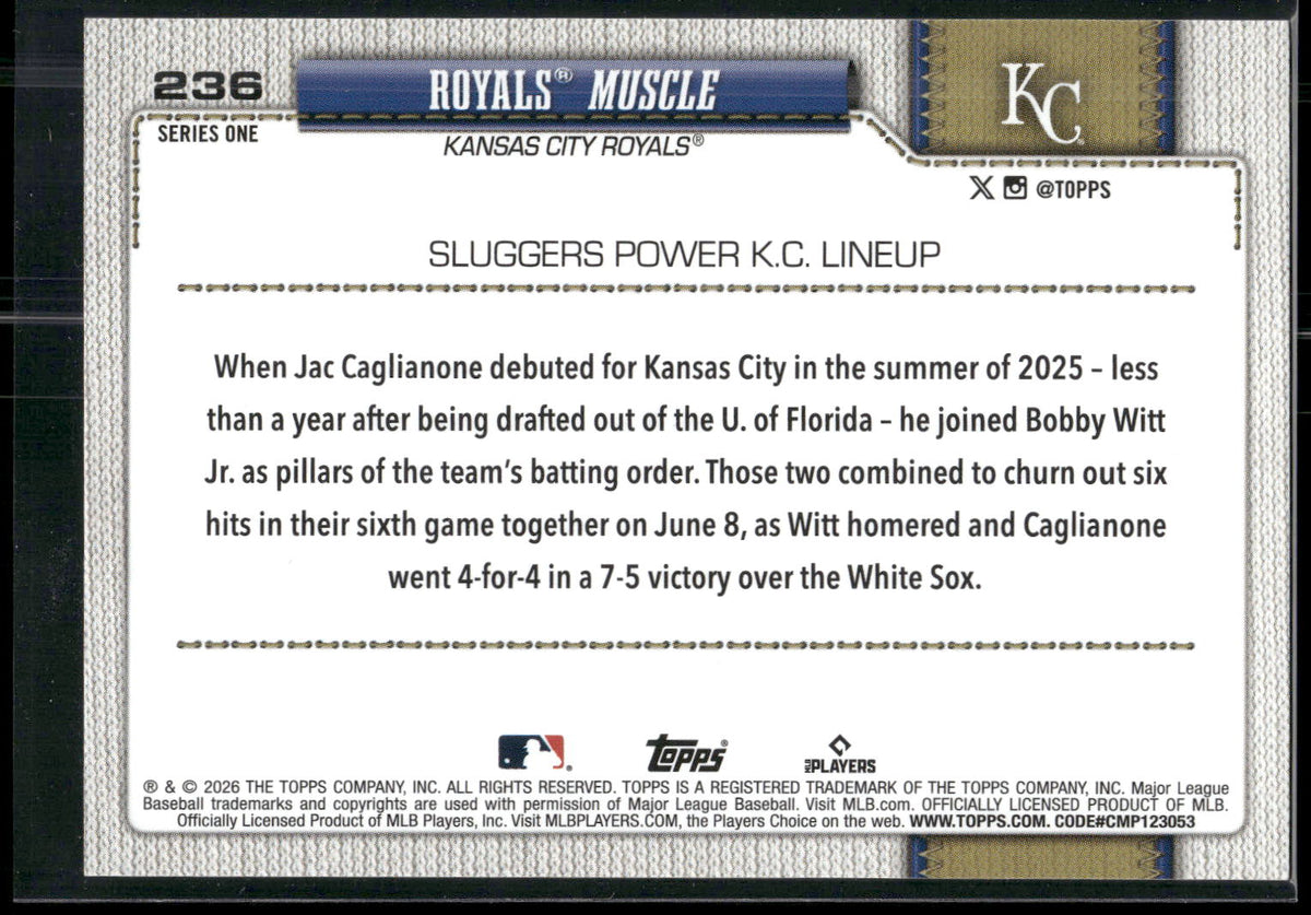 2026 Topps #236 Royals Muscle