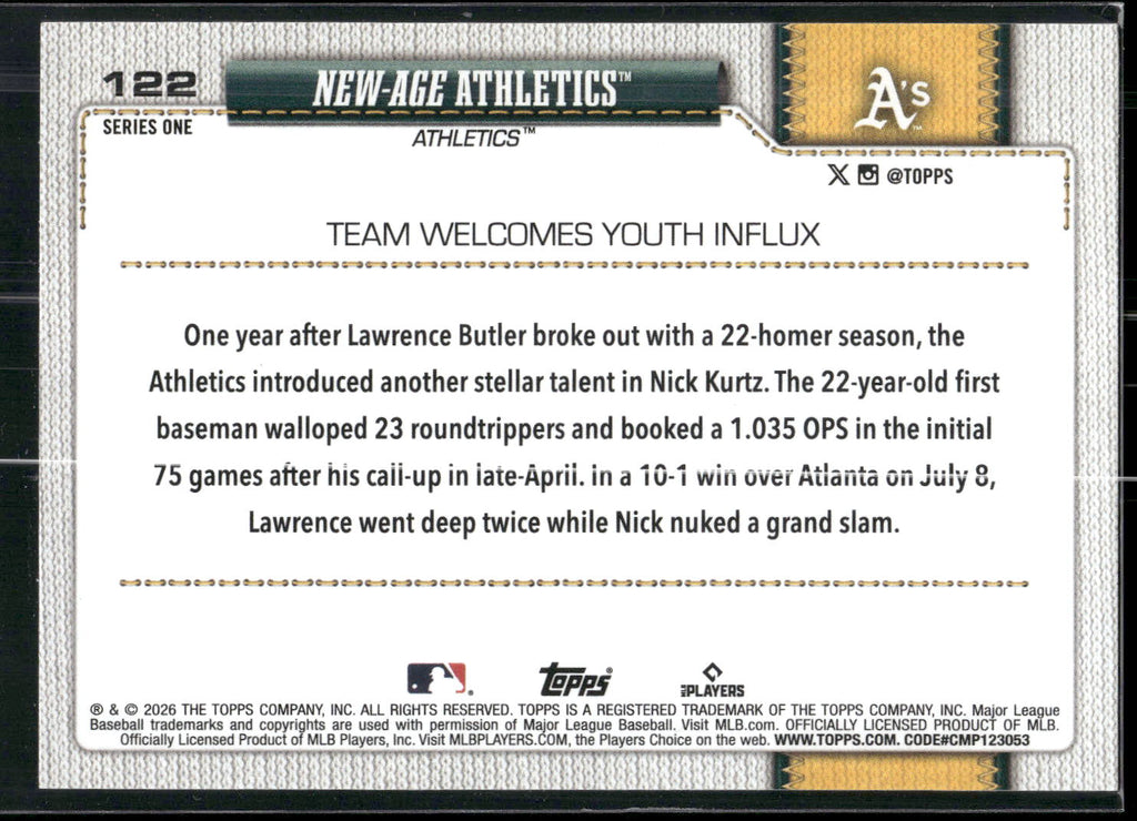 2026 Topps #122 New-Age Athletics