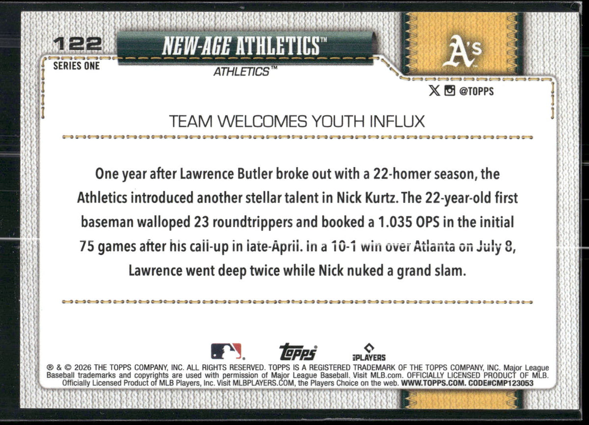 2026 Topps #122 New-Age Athletics