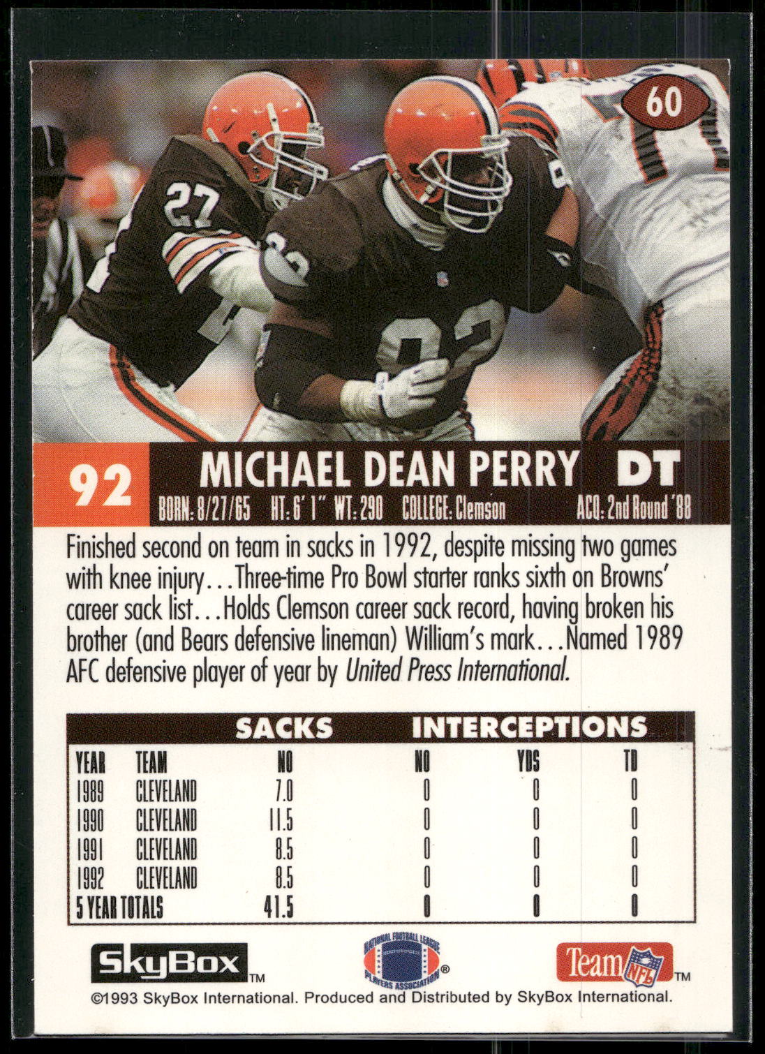 1993 SkyBox Impact #60 Michael Dean Perry