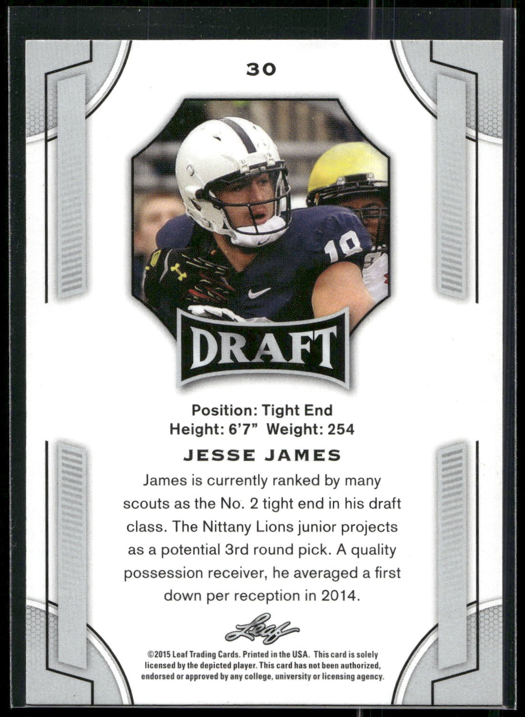 2015 Leaf Draft #30 Jesse James