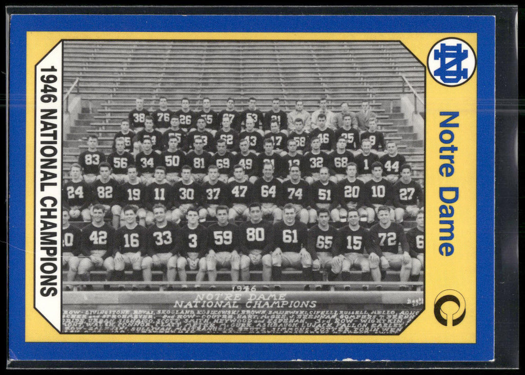 1990 Collegiate Collection Notre Dame #165 1946 National Champions