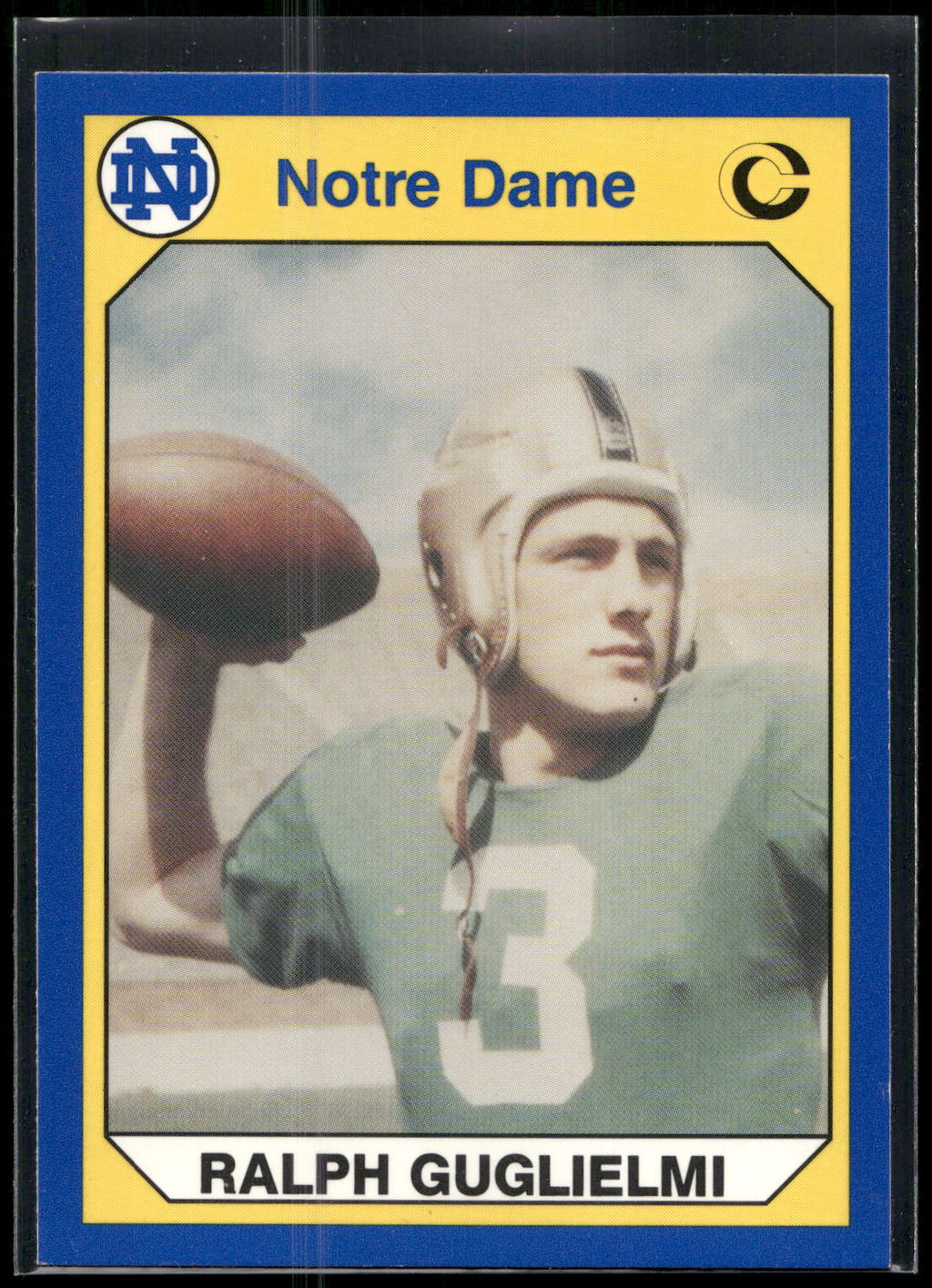 1990 Collegiate Collection Notre Dame #35 Ralph Guglielmi