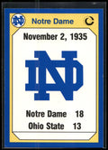 1990 Collegiate Collection Notre Dame #178 1935 Ohio State