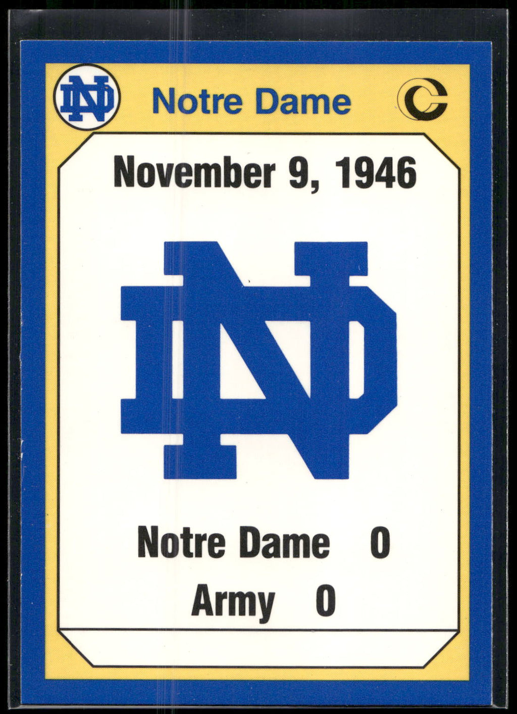 1990 Collegiate Collection Notre Dame #179 1946 Army