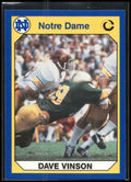 1990 Collegiate Collection Notre Dame #34 Dave Vinson