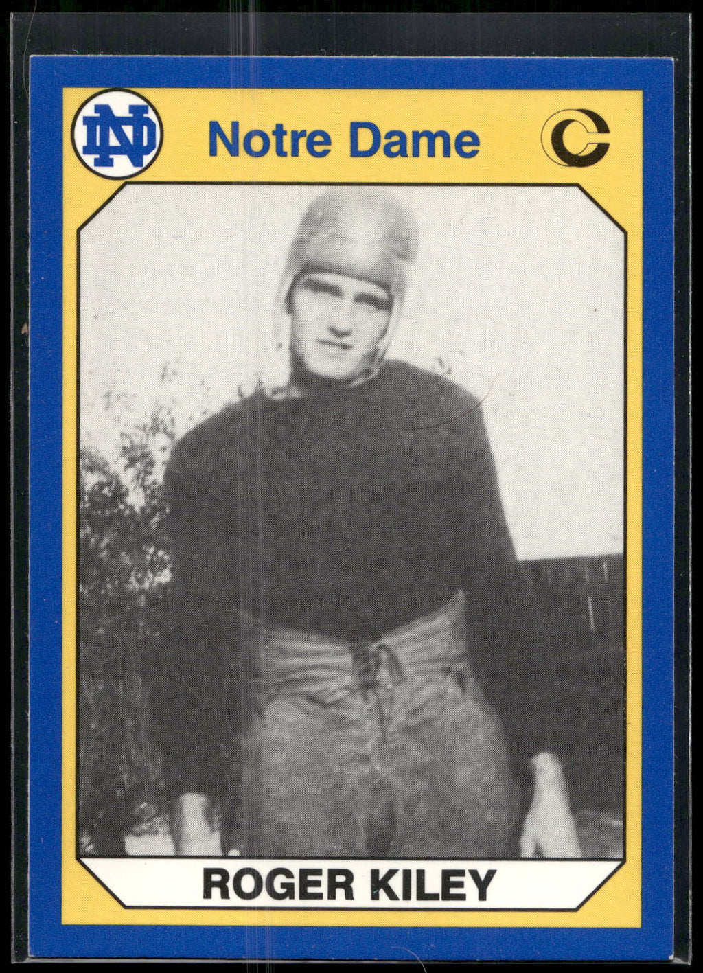 1990 Collegiate Collection Notre Dame #193 Roger Kiley