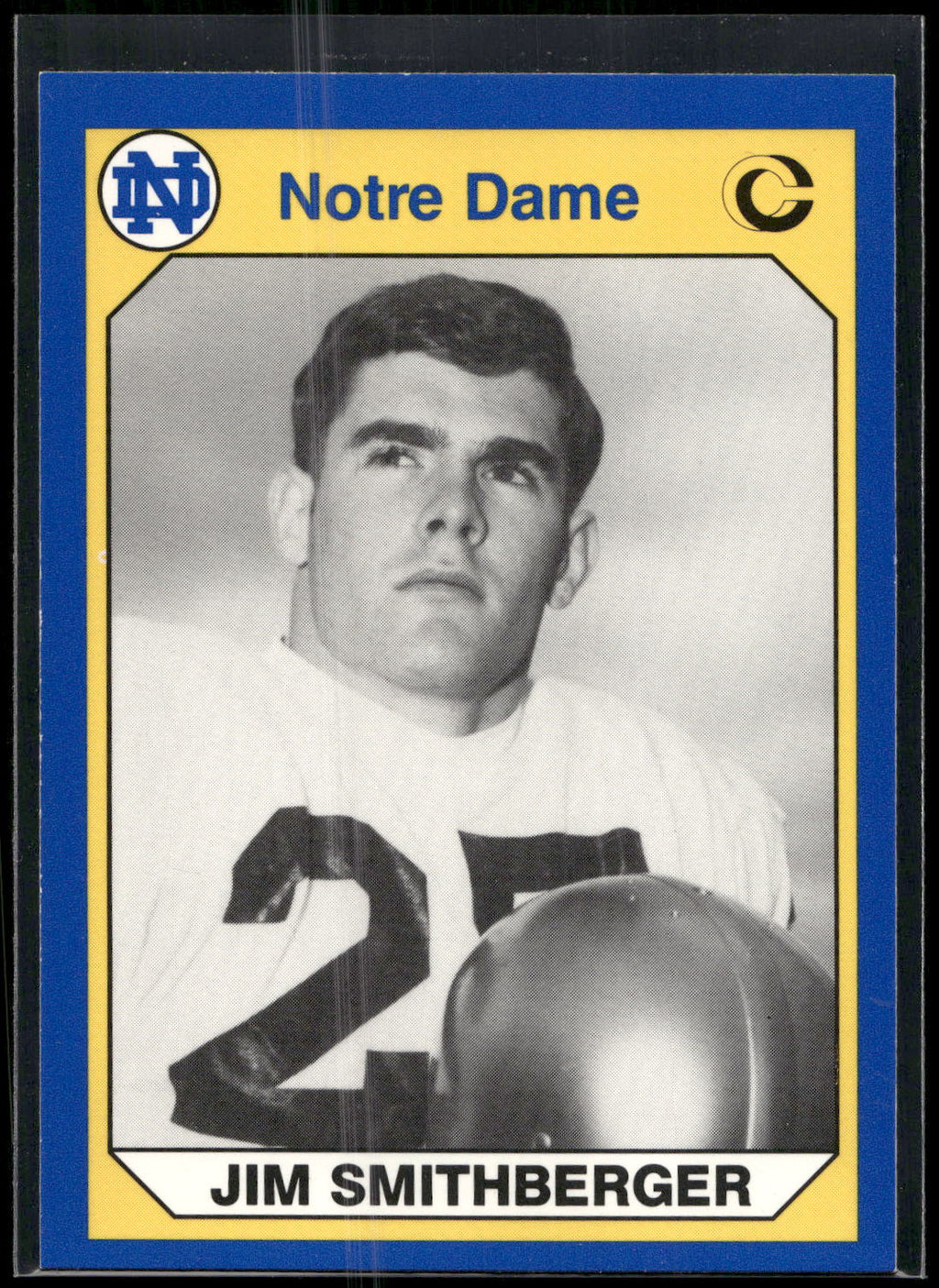 1990 Collegiate Collection Notre Dame #113 Jim Smithberger