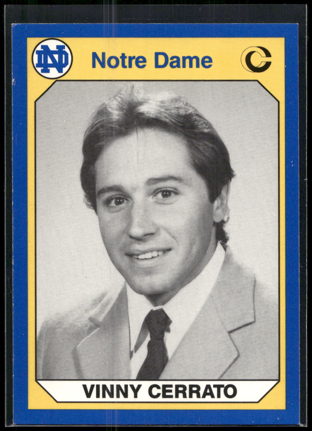 1990 Collegiate Collection Notre Dame #88 Vinny Cerrato