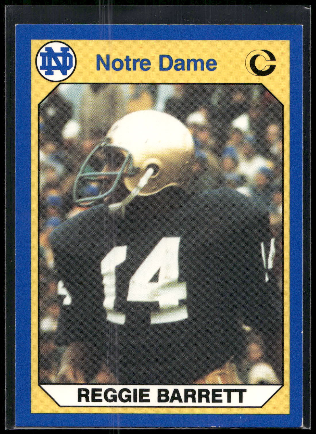 1990 Collegiate Collection Notre Dame #3 Reggie Barrett
