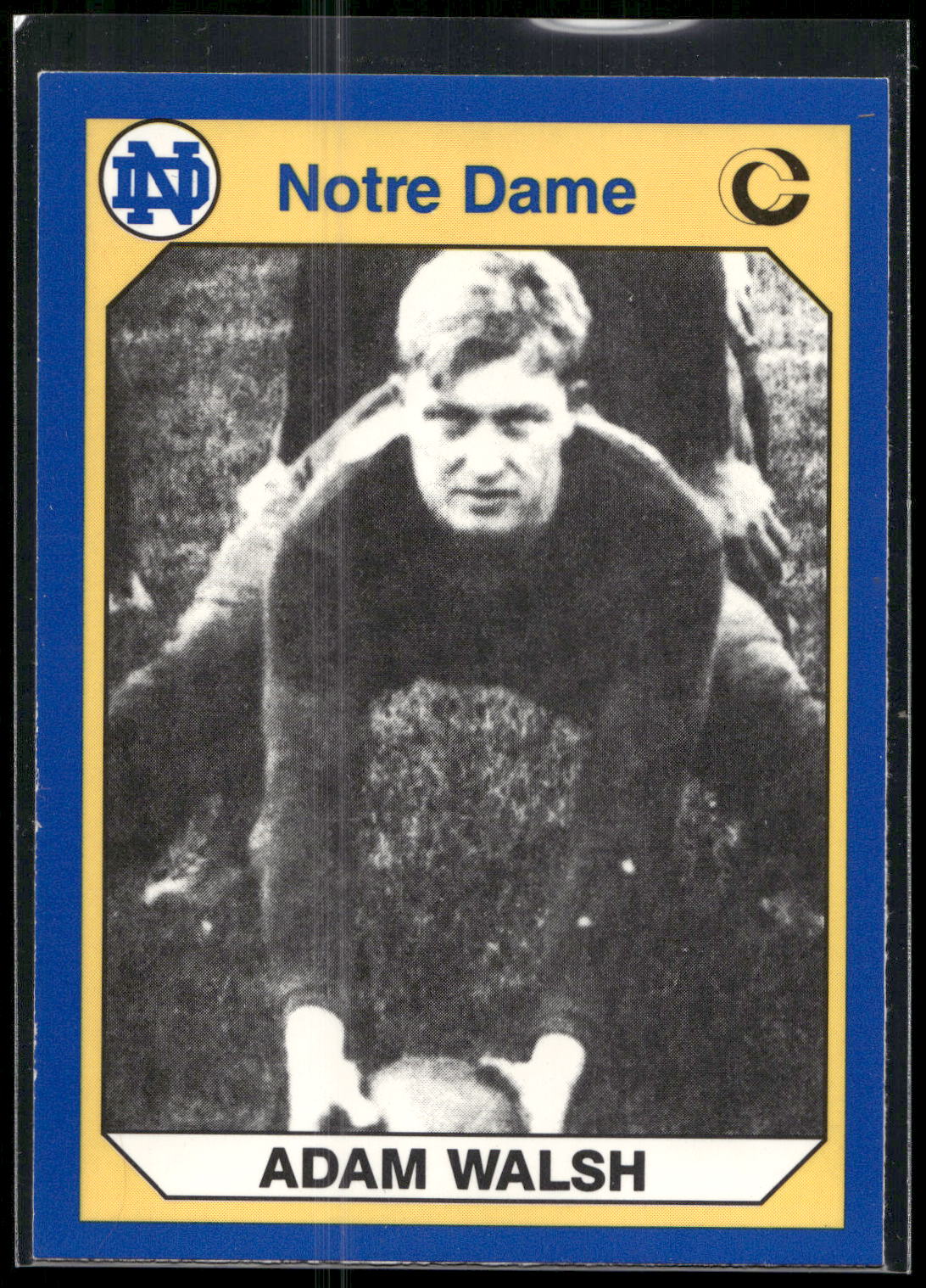1990 Collegiate Collection Notre Dame #150 Adam Walsh