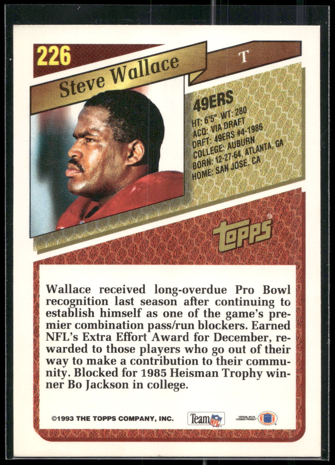 1993 Topps #226 Steve Wallace