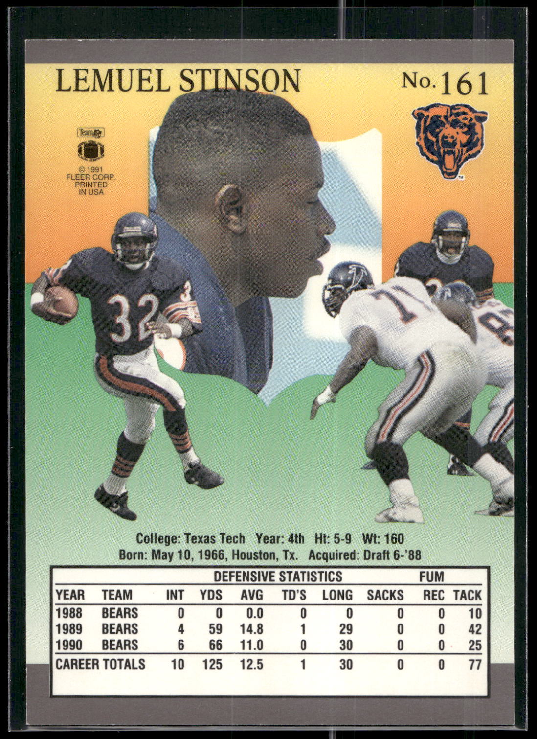 1991 Ultra #161 Lemuel Stinson