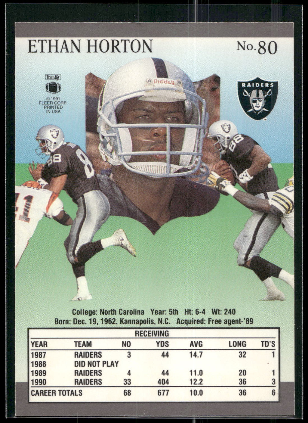 1991 Ultra #80 Ethan Horton
